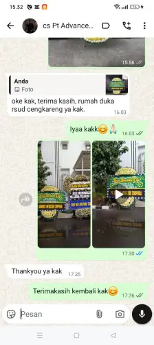 Testimonial Papan Bunga Pernikahan cikopo