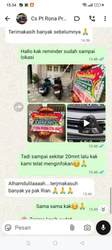Testimonial Papan Bunga cikopo